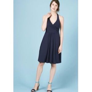 Boden St. Lucia Navy Halter Dress 6P EUC